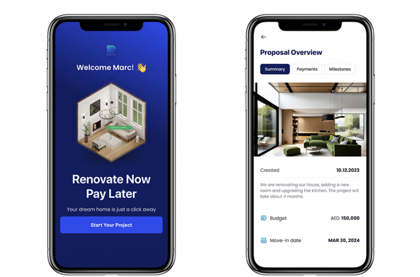 ‘RENOVATE NOW PAY LATER’.. RENO, THE INNOVATIVE NEW PLATFORM FOR INTERIOR DESIGN AND RENOVATIONS, LAUNCHES IN THE UAE