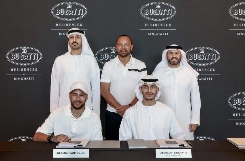  Global Football Star Neymar Jr. Acquires AED 200 Million Penthouse at Bugatti Residences by Binghatti in Dubai