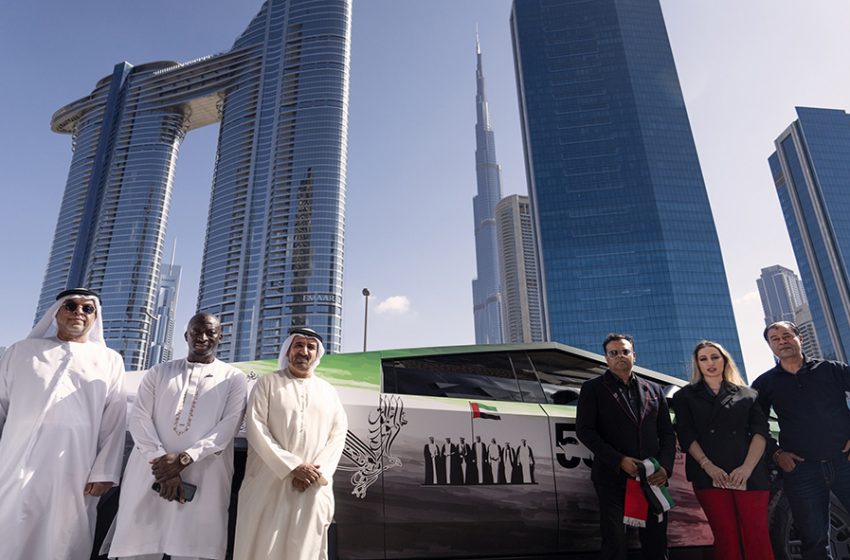  Blanco Thornton Properties and Yalla TV commemorate 53rd UAE National Day in grand style with iconic Tesla Cybertruck tribute