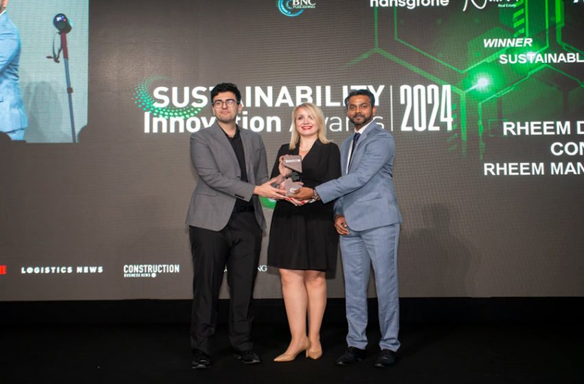  RHEEM MIDDLE EAST’S DUCTED INVERTER AIR CONDITIONING UNITS WIN ‘SUSTAINABLE HVAC PRODUCT OF THE YEAR’ AT THE SUSTAINABILITY INNOVATION AWARDS 2024