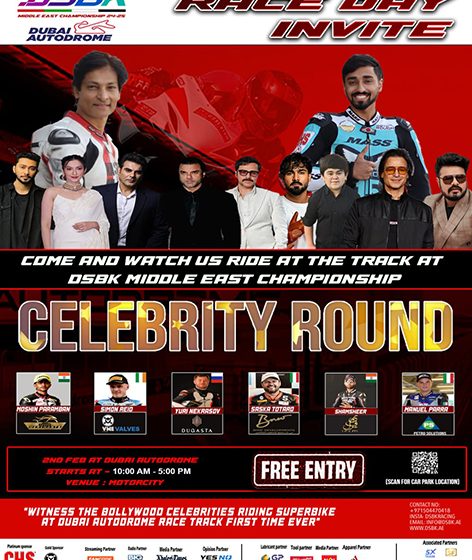  Bollywood Stars to Blaze the Track at Dubai Autodrome for ‘DSBK Middle East Championship’